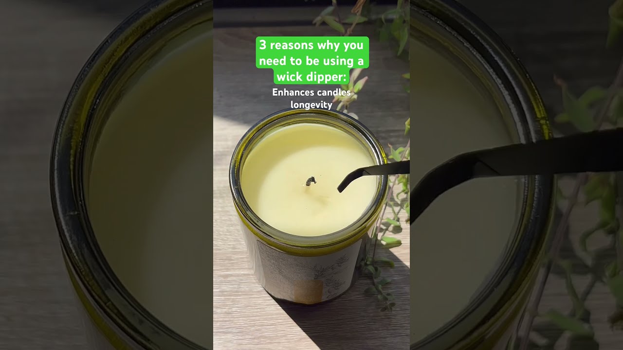 3 reasons why you need to be using a wick dipper! #candlemaking #candle  #soywax #candles 